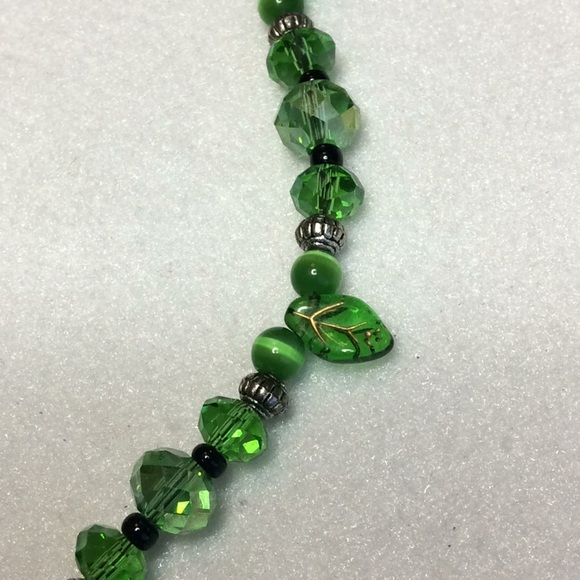 FINAL SALE PRICE OOAK Design Stone, Crystal & Metal Necklace & ER’s - Picture 4 of 6